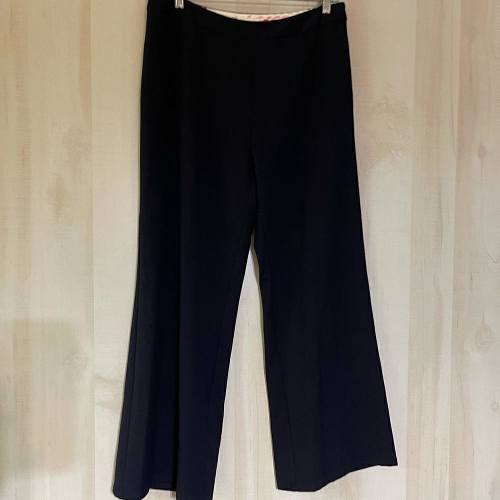 NWT Julie Brown NYC tabby navy‎ wide leg ankle pants, size 8